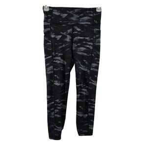 Victoria's Secret‎ On Point Flow Leggings Black Gray Camo Print - Medium